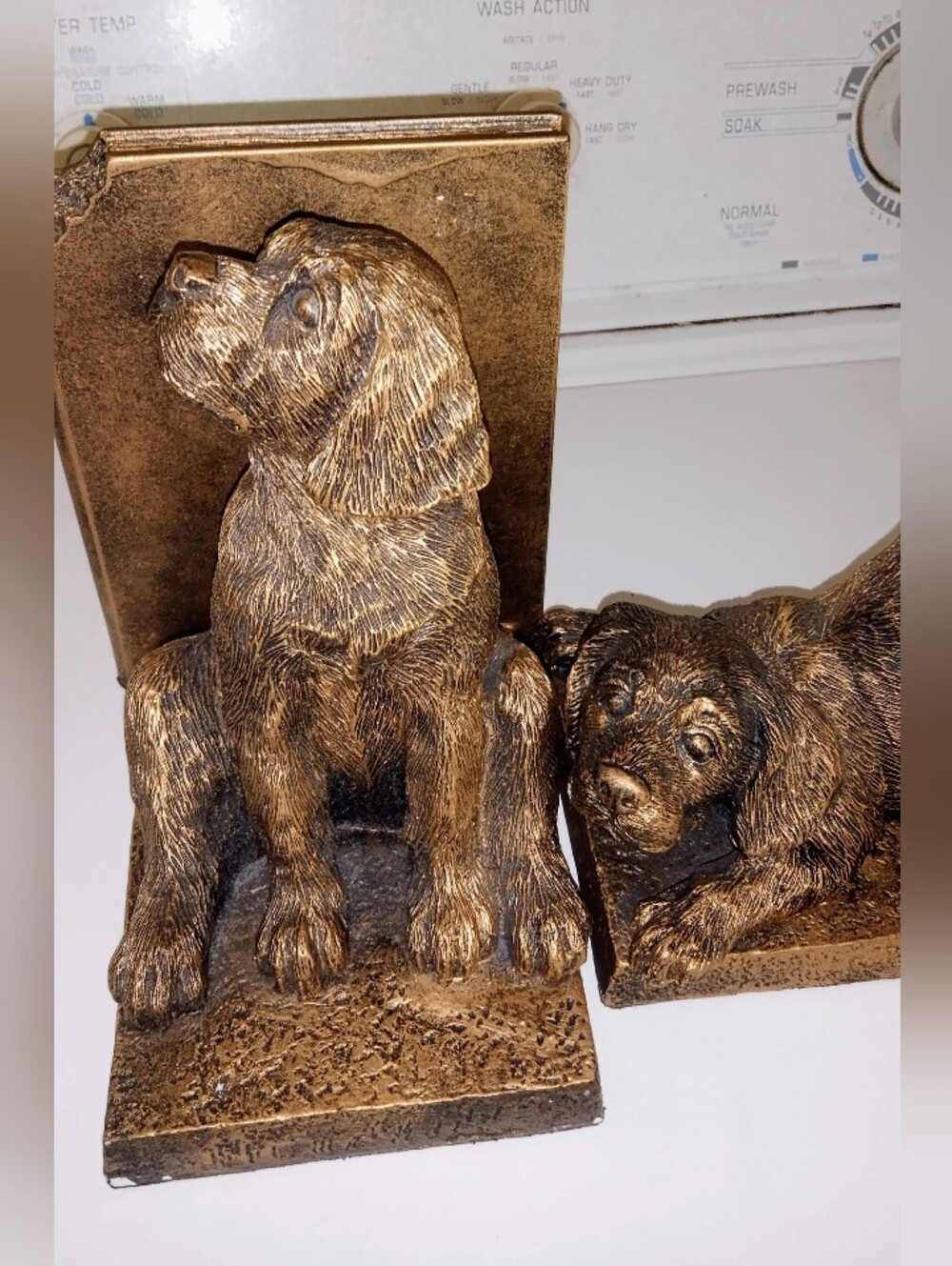 EUC Adoreable Black And Bronze Color Dog Bookends - Pair. - Picture 2 of 9